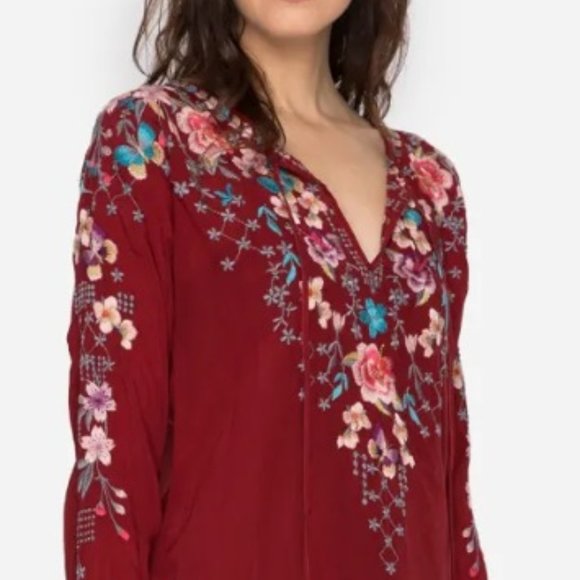 Johnny Was Tops - Johnny Was - Butterfly Winter Blouse Embroidered